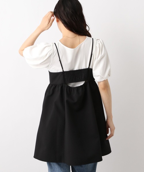 ❗お値下げしました❗カットワーク刺しゅう ジャージーチュニックシャツ セール】ジャガードキャミチュニック/MATINEE LINE/972862