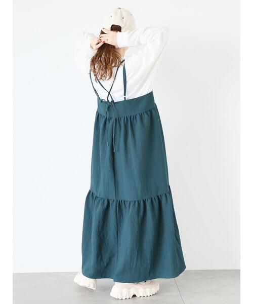 ehka sopo（エヘカソポ）の「バッククロスキャミソールワンピース（ワンピース・レディース・ブラウン/ブラック/グリーン・F）」の6枚目の写真