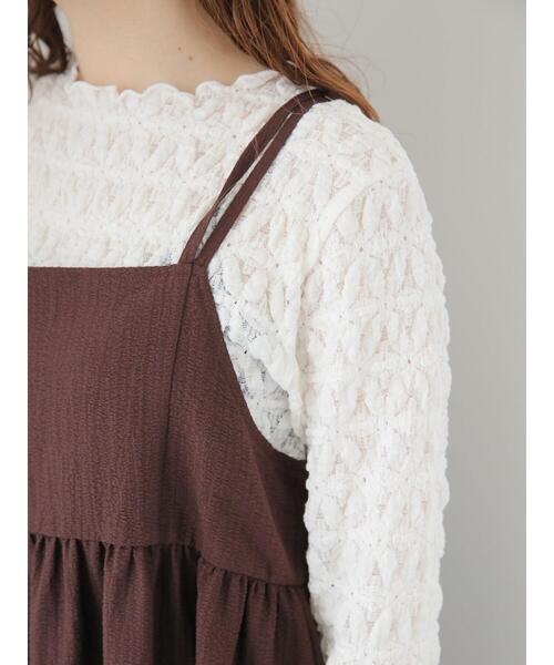 ehka sopo（エヘカソポ）の「バッククロスキャミソールワンピース（ワンピース・レディース・ブラウン/ブラック/グリーン・F）」の10枚目の写真