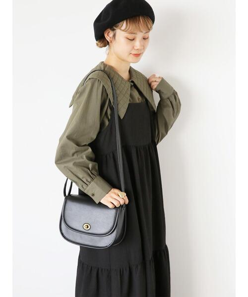 ehka sopo（エヘカソポ）の「バッククロスキャミソールワンピース（ワンピース・レディース・ブラウン/ブラック/グリーン・F）」の14枚目の写真