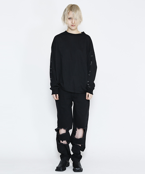 IKUMI(イクミ)の「【IKUMI】CRUSHD DENIM PANTS(デニムパンツ・レディース・ホワイト/ブラック・FREE)」の12枚目の写真