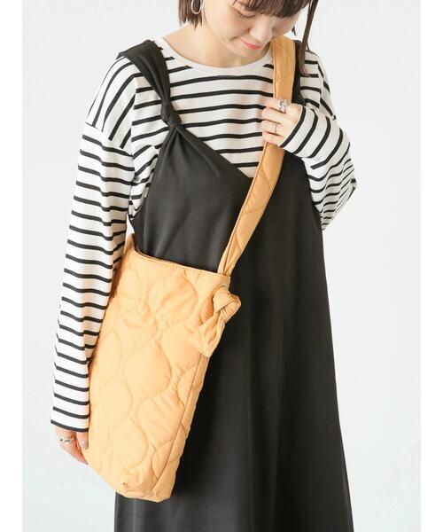 Lugnoncure（ルノンキュール）の「キルティングバッグ（ハンドバッグ・レディース・オレンジ/ブラック/オフホワイト・F）」の4枚目の写真