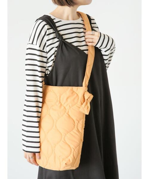 Lugnoncure（ルノンキュール）の「キルティングバッグ（ハンドバッグ・レディース・オレンジ/ブラック/オフホワイト・F）」の5枚目の写真