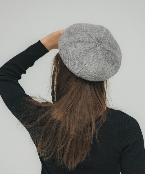 coca(coca)(コカ)の「ニットベレー帽(ハンチング/ベレー帽・レディース・ブラック/グレー・ONE SIZE)」の10枚目の写真