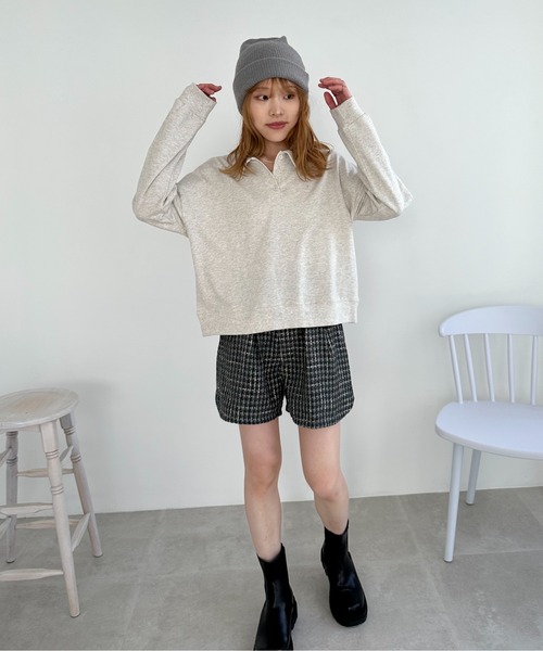 EPIMI E'PIMMY(エピミエピミー)の「《set up対応》ツイードショートパンツ(その他パンツ・レディース・ブラック/アイボリー/チャコールグレー/オフホワイト・MEDIUM)」の9枚目の写真