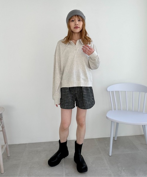 EPIMI E'PIMMY(エピミエピミー)の「《set up対応》ツイードショートパンツ(その他パンツ・レディース・ブラック/アイボリー/チャコールグレー/オフホワイト・MEDIUM)」の8枚目の写真