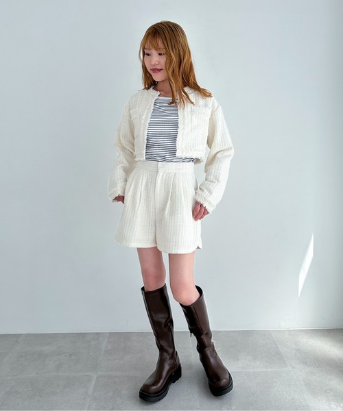 EPIMI E'PIMMY(エピミエピミー)の「《set up対応》ツイードショートパンツ(その他パンツ・レディース・ブラック/アイボリー/チャコールグレー/オフホワイト・MEDIUM)」の20枚目の写真