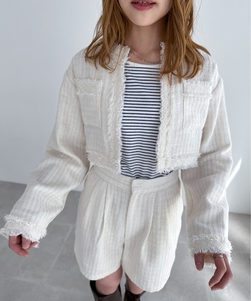 EPIMI E'PIMMY(エピミエピミー)の「《set up対応》ツイードショートパンツ(その他パンツ・レディース・ブラック/アイボリー/チャコールグレー/オフホワイト・MEDIUM)」の22枚目の写真