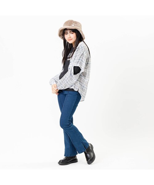 algy（アルジー）の「スタイルアップロゴフレアパンツ（その他パンツ