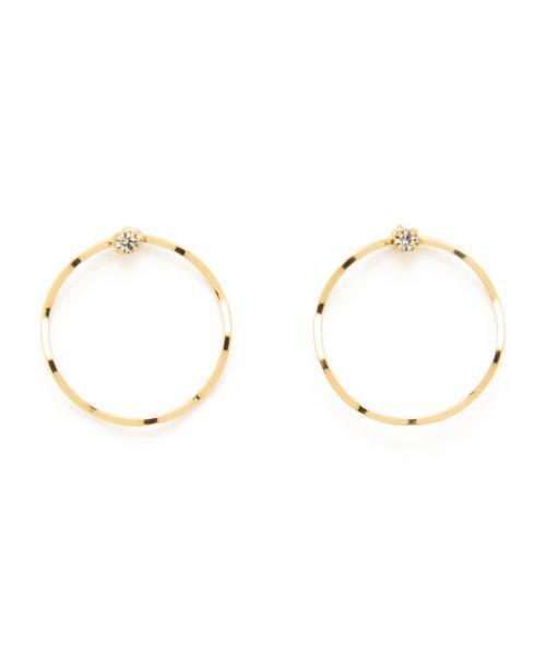 Demi-Luxe BEAMS（デミルクス ビームス）の「Demi-Luxe BEAMS / サークル 波線 ピアス（ピアス（両耳用）・レディース・ゴールド・ONE SIZE）」の2枚目の写真