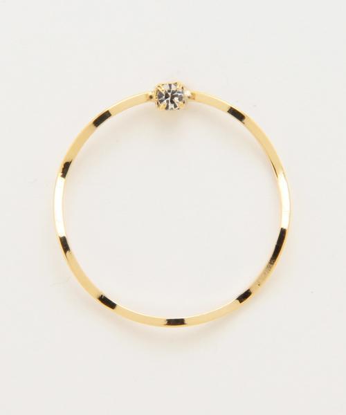 Demi-Luxe BEAMS（デミルクス ビームス）の「Demi-Luxe BEAMS / サークル 波線 ピアス（ピアス（両耳用）・レディース・ゴールド・ONE SIZE）」の3枚目の写真