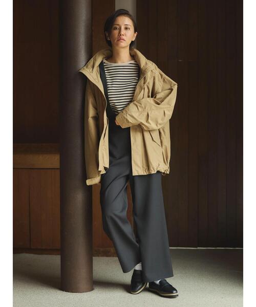 Green　Parks（グリーンパークス）の「撥水加工　2Wayナイロンブルゾン（その他アウター・レディース・ベージュ/ブラウン/ブラック・FREE）」の5枚目の写真