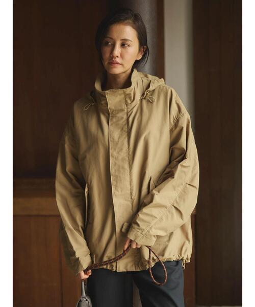 Green　Parks（グリーンパークス）の「撥水加工　2Wayナイロンブルゾン（その他アウター・レディース・ベージュ/ブラウン/ブラック・FREE）」の12枚目の写真