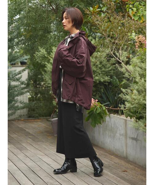 Green　Parks（グリーンパークス）の「撥水加工　2Wayナイロンブルゾン（その他アウター・レディース・ベージュ/ブラウン/ブラック・FREE）」の14枚目の写真