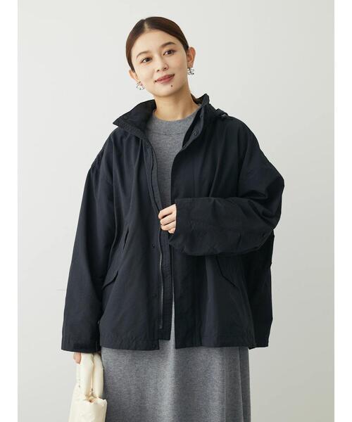 Green　Parks（グリーンパークス）の「撥水加工　2Wayナイロンブルゾン（その他アウター・レディース・ベージュ/ブラウン/ブラック・FREE）」の22枚目の写真