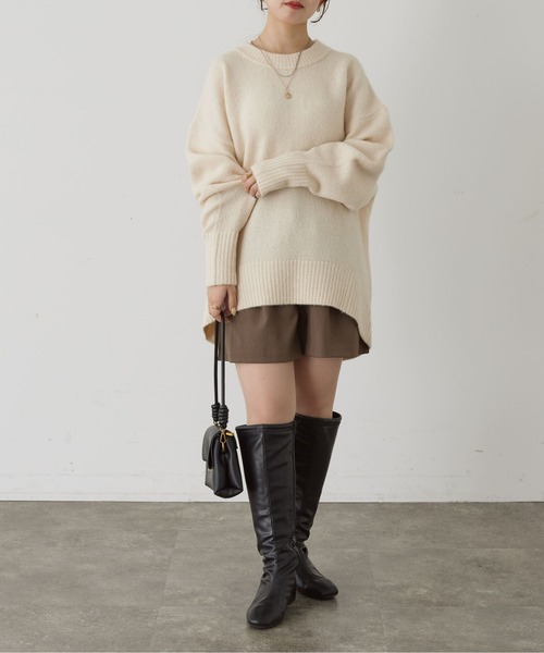 Thevon（ゼボン）の「ヤクライクBIGシルエットクルーニット（ニット