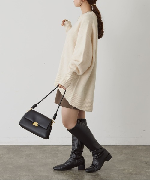 Thevon(ゼボン)の「ヤクライクBIGシルエットクルーニット(ニット/セーター・レディース・キャメル/アイボリー/サックスブルー/チャコールグレー/ライム・FREE)」の18枚目の写真