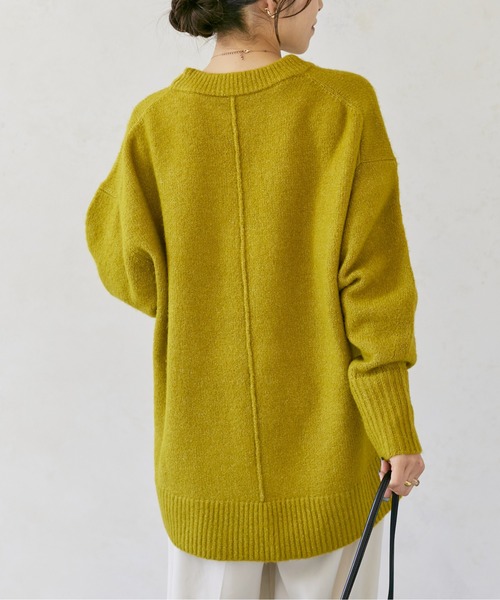 Thevon(ゼボン)の「ヤクライクBIGシルエットクルーニット(ニット/セーター・レディース・キャメル/アイボリー/サックスブルー/チャコールグレー/ライム・FREE)」の8枚目の写真