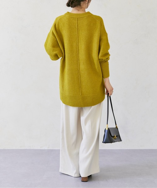 Thevon(ゼボン)の「ヤクライクBIGシルエットクルーニット(ニット/セーター・レディース・キャメル/アイボリー/サックスブルー/チャコールグレー/ライム・FREE)」の12枚目の写真