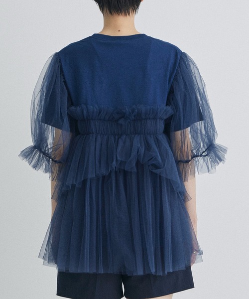 大人気新品  VIVIANO/ヴィヴィアーノ】Volume Tulle T-shirt（Tシャツ トップス