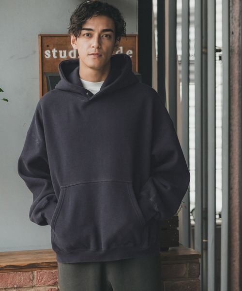 coca(coca)(コカ)の「メンズ ヴィンテージ加工裏起毛パーカー(パーカー・メンズ・チャコール/グリーン/ネイビー・L/M)」の1枚目の写真