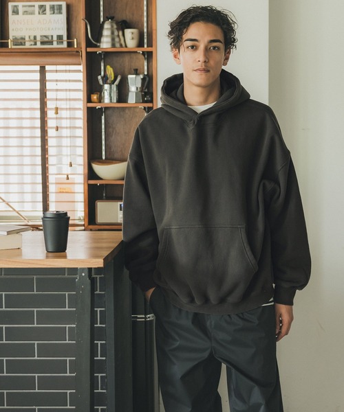 coca(coca)(コカ)の「メンズ ヴィンテージ加工裏起毛パーカー(パーカー・メンズ・チャコール/グリーン/ネイビー・L/M)」の2枚目の写真