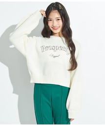 ANAP GｉRL（アナップガール）の「刺繍入り7Gアクリルニット（ニット/セーター・キッズ）」