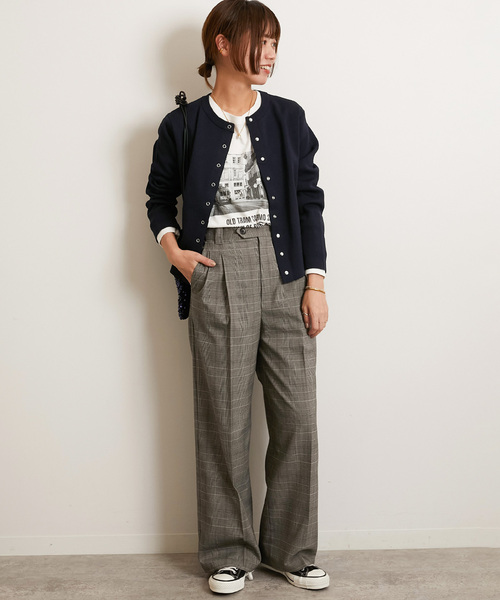JOURNAL STANDARD relume（ジャーナルスタンダード　レリューム）の「《追加2》ウォッシャブルスポンジニットクルーネックカーディガン（カーディガン/ボレロ・レディース・ブラック/ネイビー/レッド/ホワイト・FREE）」の8枚目の写真