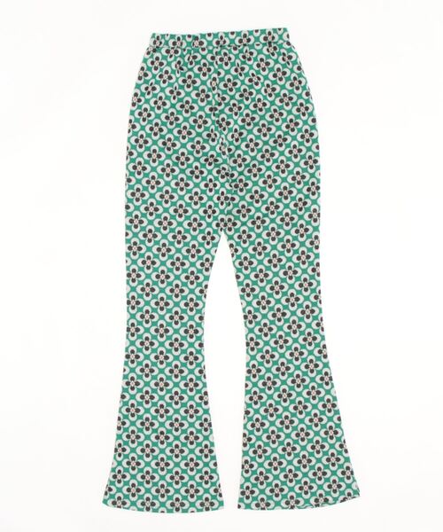 anap mimpi(アナップミンピ)の「レトロフラワーニットソーフレアパンツ(その他パンツ・レディース・ベージュ/グリーン・FREE)」の3枚目の写真