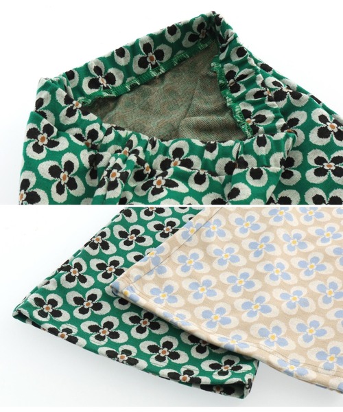 anap mimpi(アナップミンピ)の「レトロフラワーニットソーフレアパンツ(その他パンツ・レディース・ベージュ/グリーン・FREE)」の19枚目の写真