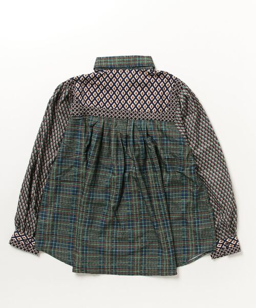 sandy（サンディー）の「【sandy】レギュラーカラー切り替えシャツ（Tシャツ/カットソー・レディース・グレー/ブラック/グリーン・FREE）」の4枚目の写真