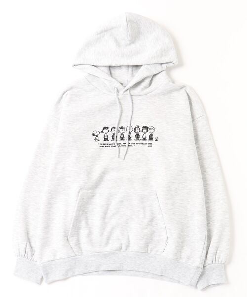 PEANUTS（ピーナッツ）の「ピーナッツ  スウェット裏起毛プルパーカー（パーカー・レディース・ブラック/グレー/アイボリー・L/M）」の3枚目の写真