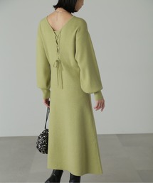 FREE'S MART | バックレースアップロングニットワンピース(ワンピース)