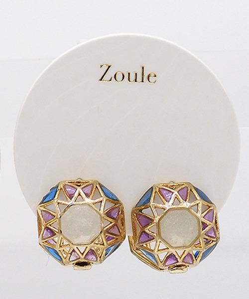 Zoule(ゾーラ)の「Zoule ゾーラ:Jolly2 ピアス(ピアス(両耳用)・レディース・パープル/レッド・FREE)」の4枚目の写真