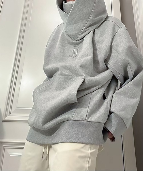 BLANC FICELLE（ブランフィセル）の「クロスデザイン　フード　パーカー.（パーカー・メンズ・グレー/ブラック・M/XL/XX-LARGE/L）」の8枚目の写真