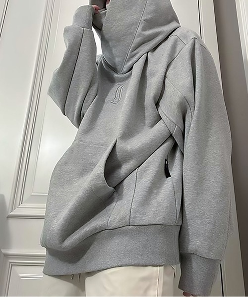 BLANC FICELLE（ブランフィセル）の「クロスデザイン　フード　パーカー.（パーカー・メンズ・グレー/ブラック・M/XL/XX-LARGE/L）」の10枚目の写真
