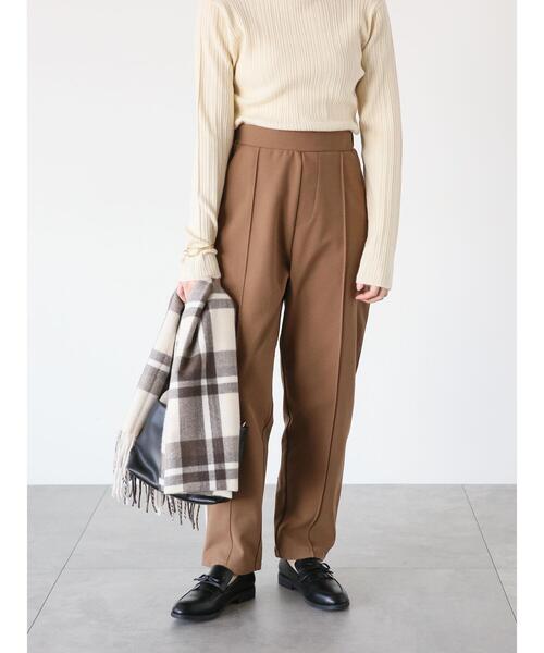 Te chichi TERRASSE（テチチテラス）の「カットジョーゼットテーパードパンツ（その他パンツ・レディース・ベージュ/グリーン/オフホワイト/ブラック・F）」の3枚目の写真