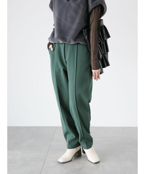 Te chichi TERRASSE（テチチテラス）の「カットジョーゼットテーパードパンツ（その他パンツ・レディース・ベージュ/グリーン/オフホワイト/ブラック・F）」の4枚目の写真