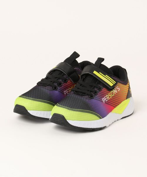 PERSON'S(パーソンズ)の「【PERSON’S】パーソンズ ジュニアスニーカー PSJ-4002(スニーカー・キッズ・ブルー/イエロー・21.0cm/23.0cm/22.0cm/20.0cm/19.0cm)」の2枚目の写真