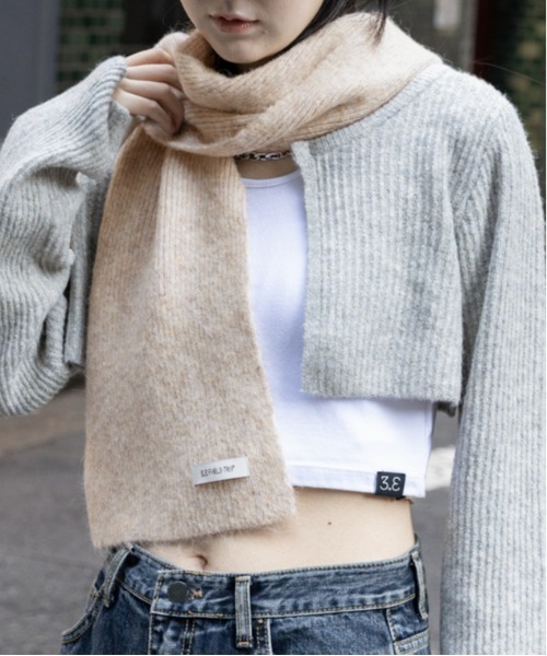 3.3 Field Trip (3.3フィールドトリップ)の「【UNISEX】3.3 Field Trip/ベーシックマフラー 2995797(マフラー・レディース・チャコール/ベージュ・FREE)」の2枚目の写真