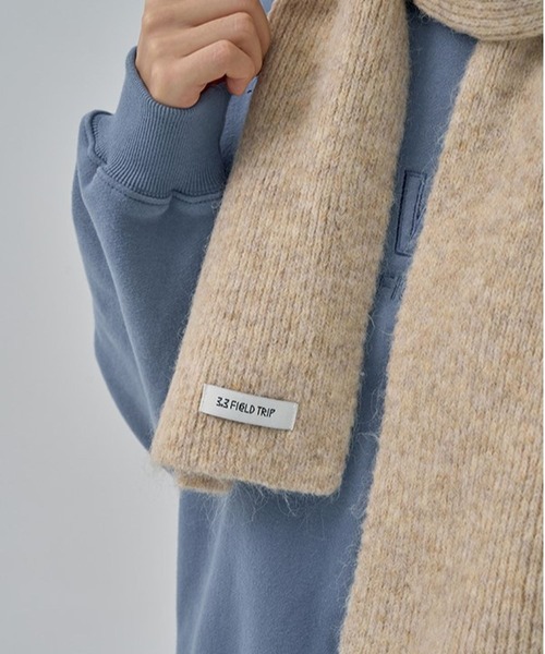 3.3 Field Trip (3.3フィールドトリップ)の「【UNISEX】3.3 Field Trip/ベーシックマフラー 2995797(マフラー・レディース・チャコール/ベージュ・FREE)」の12枚目の写真