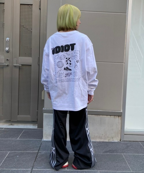 Candy Stripper(キャンディストリッパー)の「IDIOT L/S Tシャツ(Tシャツ/カットソー・レディース・オフホワイト/ブラック/イエロー・2)」の5枚目の写真