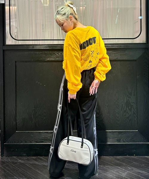 Candy Stripper(キャンディストリッパー)の「IDIOT L/S Tシャツ(Tシャツ/カットソー・レディース・オフホワイト/ブラック/イエロー・2)」の18枚目の写真