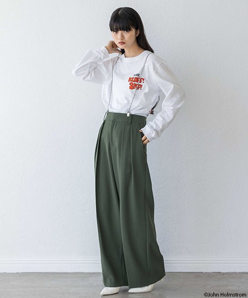 yuw（ユウ）の「ＪＯＨＮＨＯＬＭＳＴＲＯＭ  ＬＳ 989833（Tシャツ/カットソー・レディース・グレー/ホワイト・FREE）」の5枚目の写真