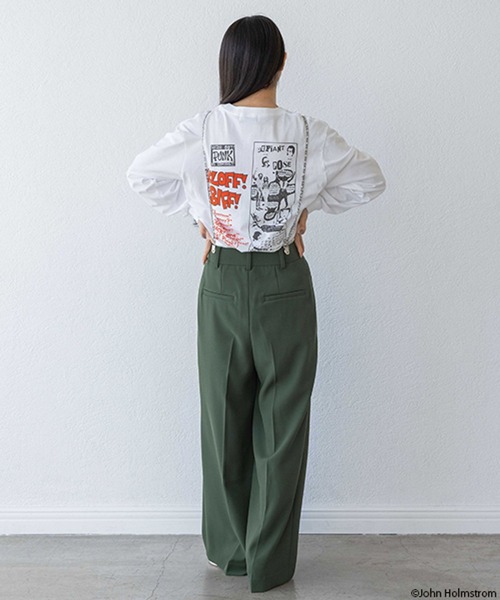 yuw（ユウ）の「ＪＯＨＮＨＯＬＭＳＴＲＯＭ  ＬＳ 989833（Tシャツ/カットソー・レディース・グレー/ホワイト・FREE）」の7枚目の写真