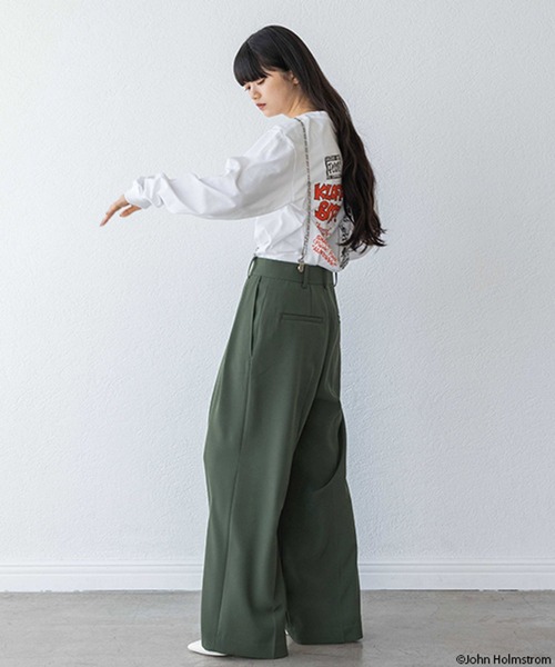 yuw（ユウ）の「ＪＯＨＮＨＯＬＭＳＴＲＯＭ  ＬＳ 989833（Tシャツ/カットソー・レディース・グレー/ホワイト・FREE）」の6枚目の写真