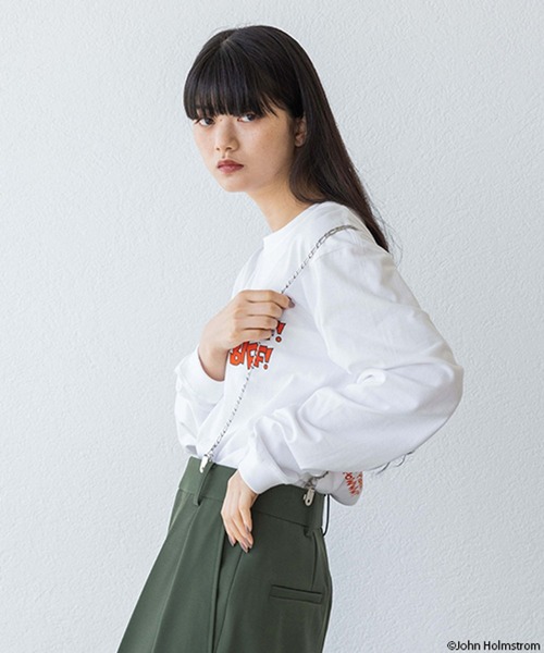 yuw（ユウ）の「ＪＯＨＮＨＯＬＭＳＴＲＯＭ  ＬＳ 989833（Tシャツ/カットソー・レディース・グレー/ホワイト・FREE）」の10枚目の写真