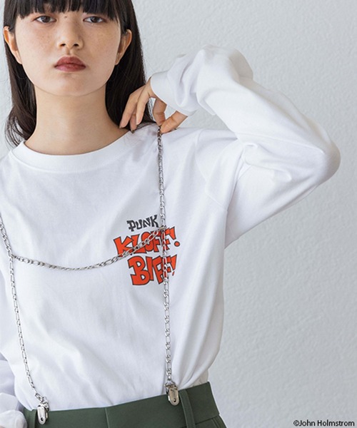yuw（ユウ）の「ＪＯＨＮＨＯＬＭＳＴＲＯＭ  ＬＳ 989833（Tシャツ/カットソー・レディース・グレー/ホワイト・FREE）」の14枚目の写真