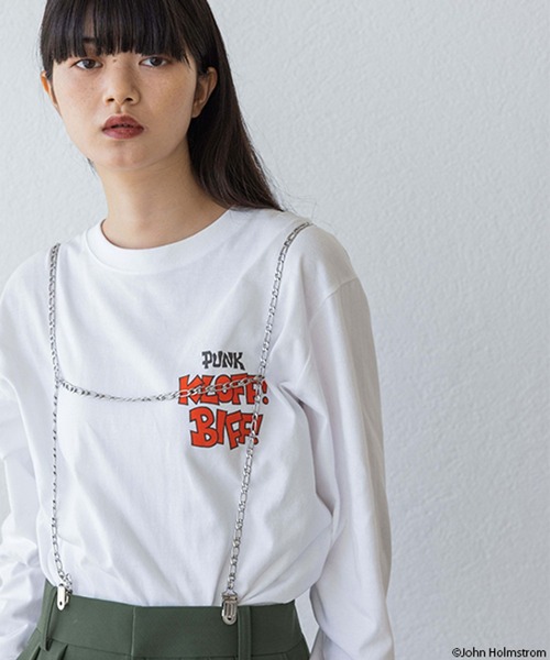 yuw（ユウ）の「ＪＯＨＮＨＯＬＭＳＴＲＯＭ  ＬＳ 989833（Tシャツ/カットソー・レディース・グレー/ホワイト・FREE）」の15枚目の写真