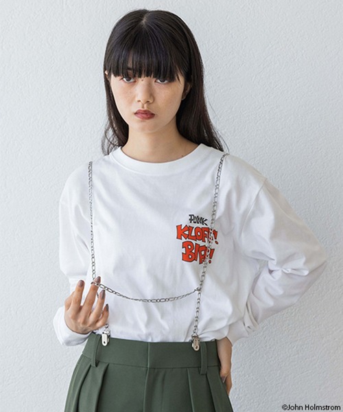 yuw（ユウ）の「ＪＯＨＮＨＯＬＭＳＴＲＯＭ  ＬＳ 989833（Tシャツ/カットソー・レディース・グレー/ホワイト・FREE）」の8枚目の写真